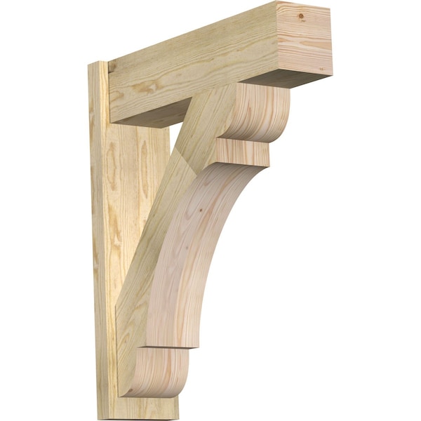 Ekena Millwork Olympic Block Rough Sawn Outlooker, Douglas Fir, 8"W x 28"D x 34"H OUT08X28X34OLY05RDF - main